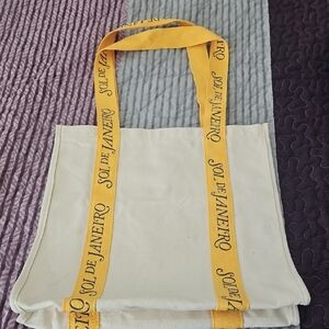 Sol de Janeiro Cream and Yellow Tote Bag